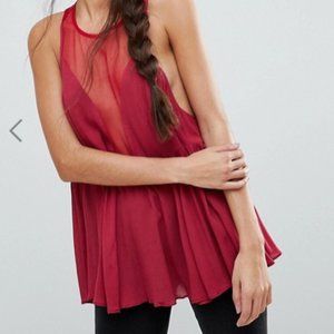 Free People Black Marble Cami Tank